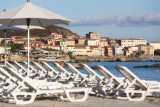 Plage avec vue sur L'Ile Rousse